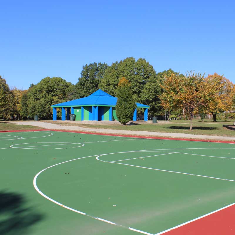Basketball court and park in Carillon, Dayton OH