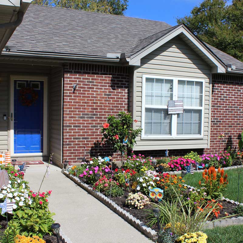 Home with front garden in Gateway, Dayton OH