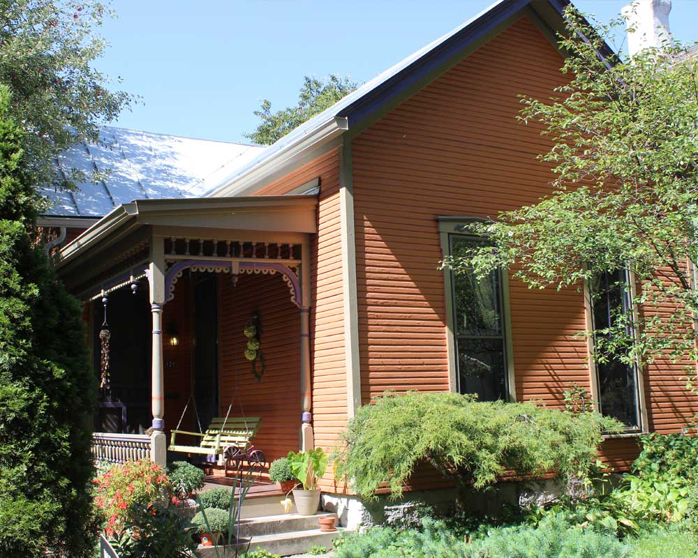 One-story orange house in McPherson, Dayton OH