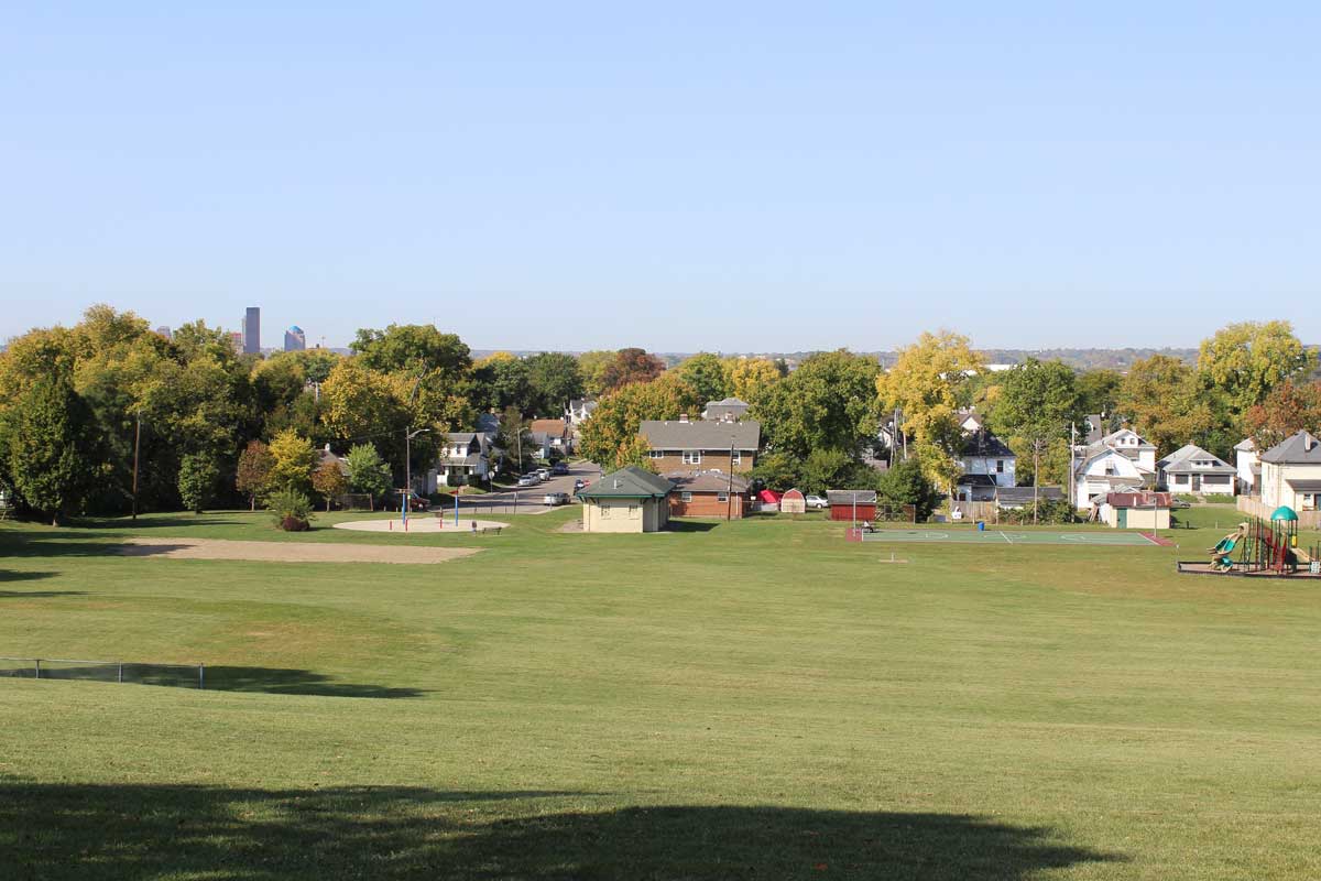 View of downtown Dayton from park in Wright View